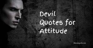 Devil Attitude Status Quotes