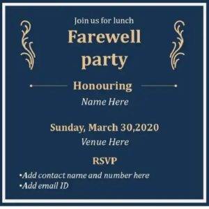 More Farewell Invitation Messages