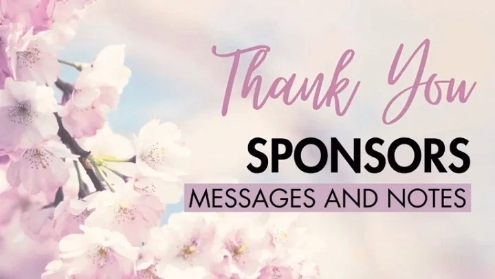 Thank You Messages for Sponsors from the Heart: An Exhibition of Thanks thank you message for sponsors